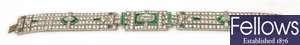 An Art Deco emerald and diamond bracelet, in the