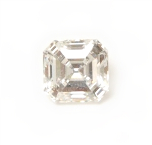 A single stone square emerald cut diamond of
