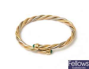 CARTIER - an 18ct tri-colour gold crossover