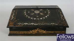 A Nineteenth century black lacquered mother of