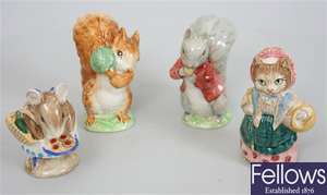 Four Beatrix Potter figures to include 'Timmy