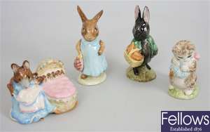 Four Beatrix Potter's figures to include 'Mrs
