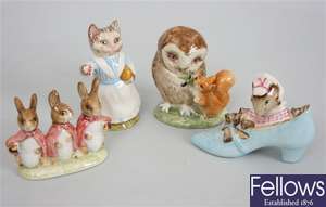 Four Beatrix Potter's figures to include 'The Old