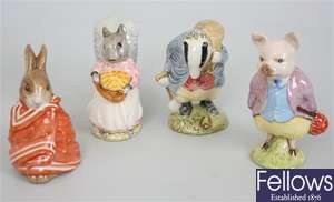 Four Beatrix Potter's figures to include 'Goody