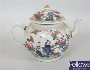 A 19th century oriental bone china teapot and