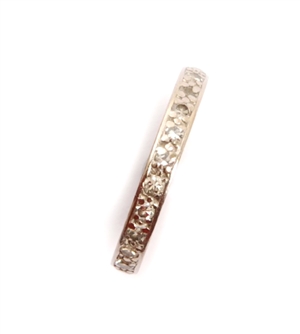 A diamond set full eternity ring with pave set