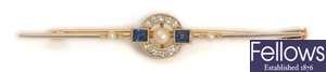 An early twentieth century diamond, sapphire and