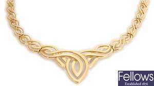 A continental fancy link necklace, with an