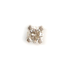 A single round brilliant diamond stud earring,