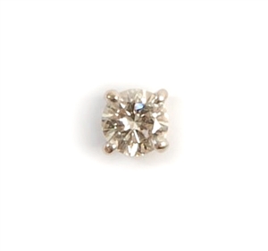 A single round brilliant diamond stud earring,