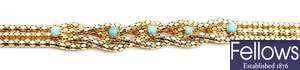 An Victorian turquoise set bracelet, comprising