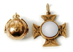 Two items to include a silver gilt Masonic ball