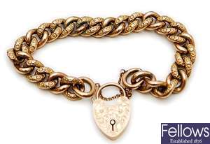 An early twentieth century curb link bracelet,