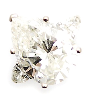 A single stone pear shape diamond ring of