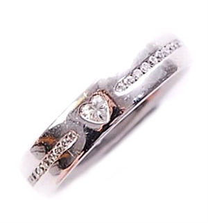 An 18ct white gold diamond set band ring,