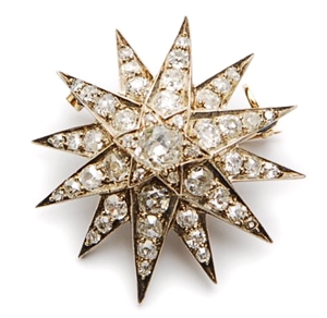 A late 19th/early 20th century diamond set star