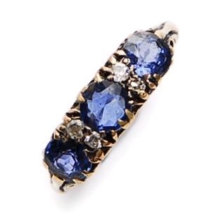 An early/mid 20th century sapphire and diamond