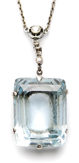 An early to mid twentieth century blue topaz and