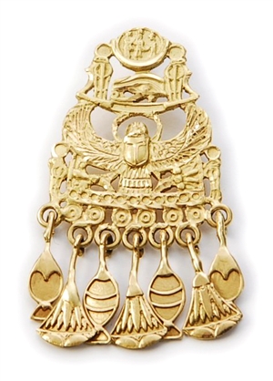 An Egyptian style brooch, comprising a central