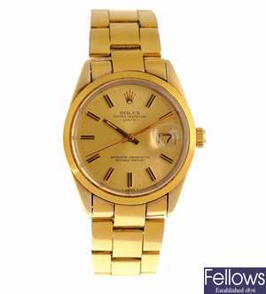 ROLEX - a gold plated automatic gentleman's