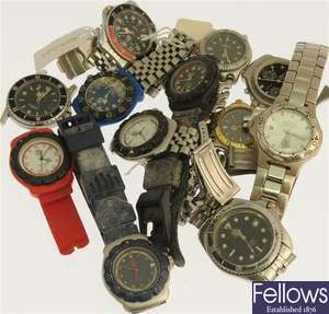 A selection of 12 Tag Heuer wrist watches and