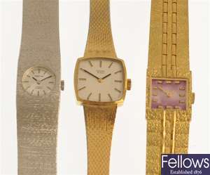 A group of ten manual wind ladies wrist watches