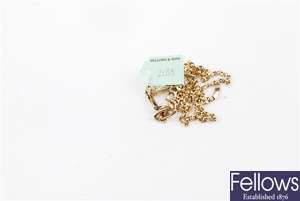 (503019482) 9ct figaro bracelet,  belcher necklace