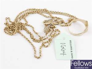 (411018175) 9ct necklace,  belcher necklace, 9ct s