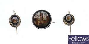 A suite of micro mosaic jewellery comprising of