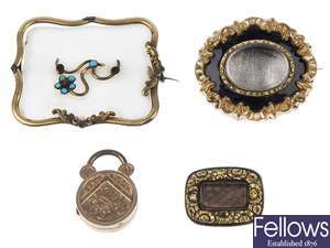 Three Victorian Brooches, to include one with a