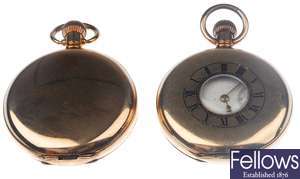 Two gold plated, top wind pocket watches to