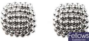 Fope - A pair of 18ct white gold stud earrings