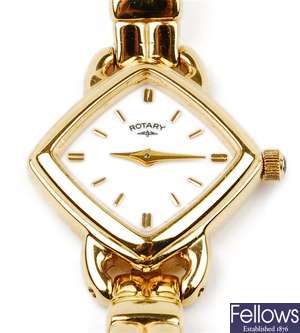 ROTARY - a gold plated lady's watch with off