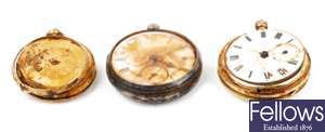 Three pocket watches, to include a 1920's silver