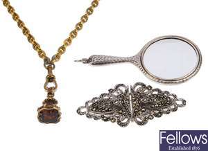 Three items to include an Edwardian silver