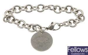 Tiffany & Co - A silver belcher link bracelet