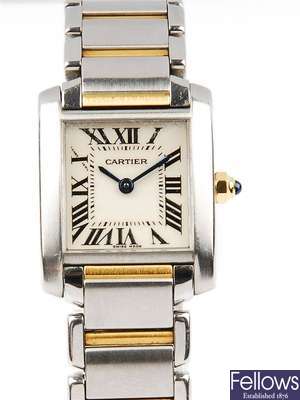 (10213) Cartier - Lady's bi-coloured wristwatch