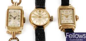 A mixed group of eight lady's wrist watches