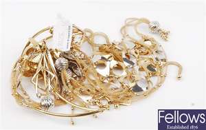 (307072475) two assorted bracelets, two assorted chains, five pairs of assorted earrings, two assort