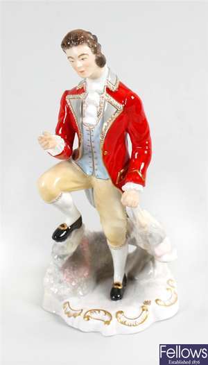A Royal Crown Derby bone china figurine modelled as Beau Brummel