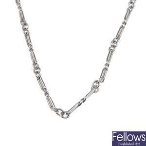 9ct white gold necklace.