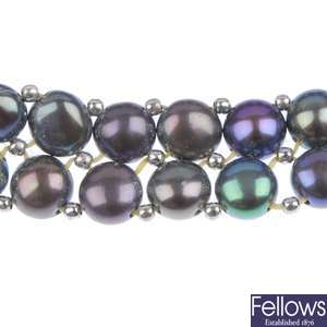 A quantity of fresh water cultured pearl necklets and bracelets.