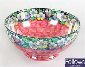 A Maling pottery bowl