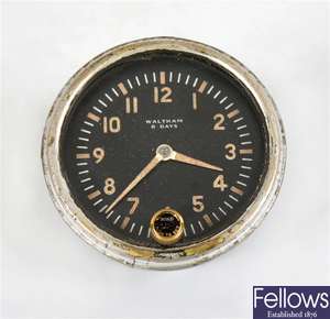 A 1930's/1940's Waltham dashboard clock