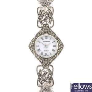 A selection of lady's marcasite set cocktail watches.