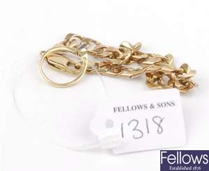 (604006679)  18ct item of jewellery,  curb bracelet
