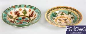 Two late 19th century Del la Robia pottery dishes