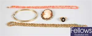 A selection of jewellery items