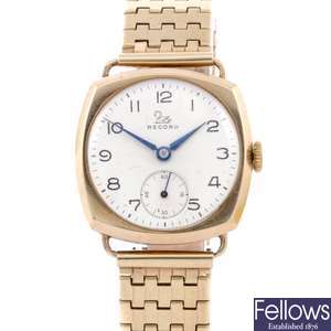 (134168460) gentleman's 9ct  wrist watch