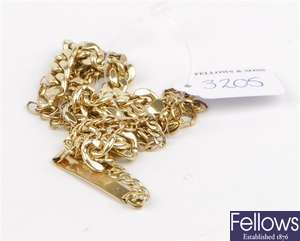(409017246) two assorted bracelets,  belcher necklace